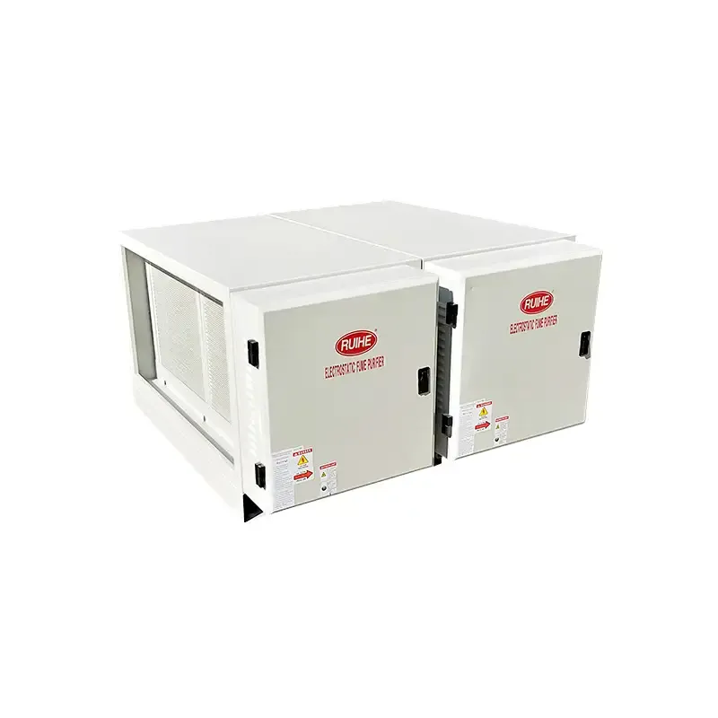 Smoke Removal Rate RuiHe ESP Kitchen Lampblack Collecting DGRH-K-2-7000 Double Pass