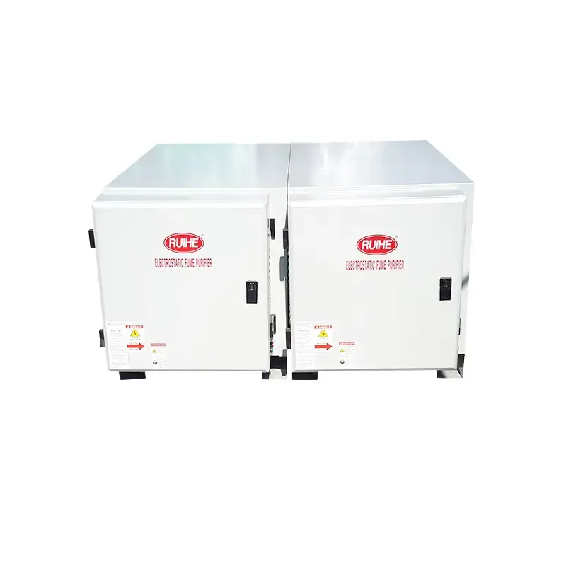 Smoke Removal Rate RuiHe ESP Kitchen Lampblack Collecting DGRH-K-2-7000 Double Pass