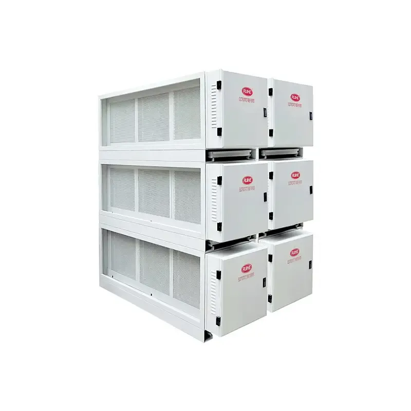 Fume Removal rate ESP Oil Fume Machine For Commercial Kitchen DGRH-K-2-31500 Double Pass