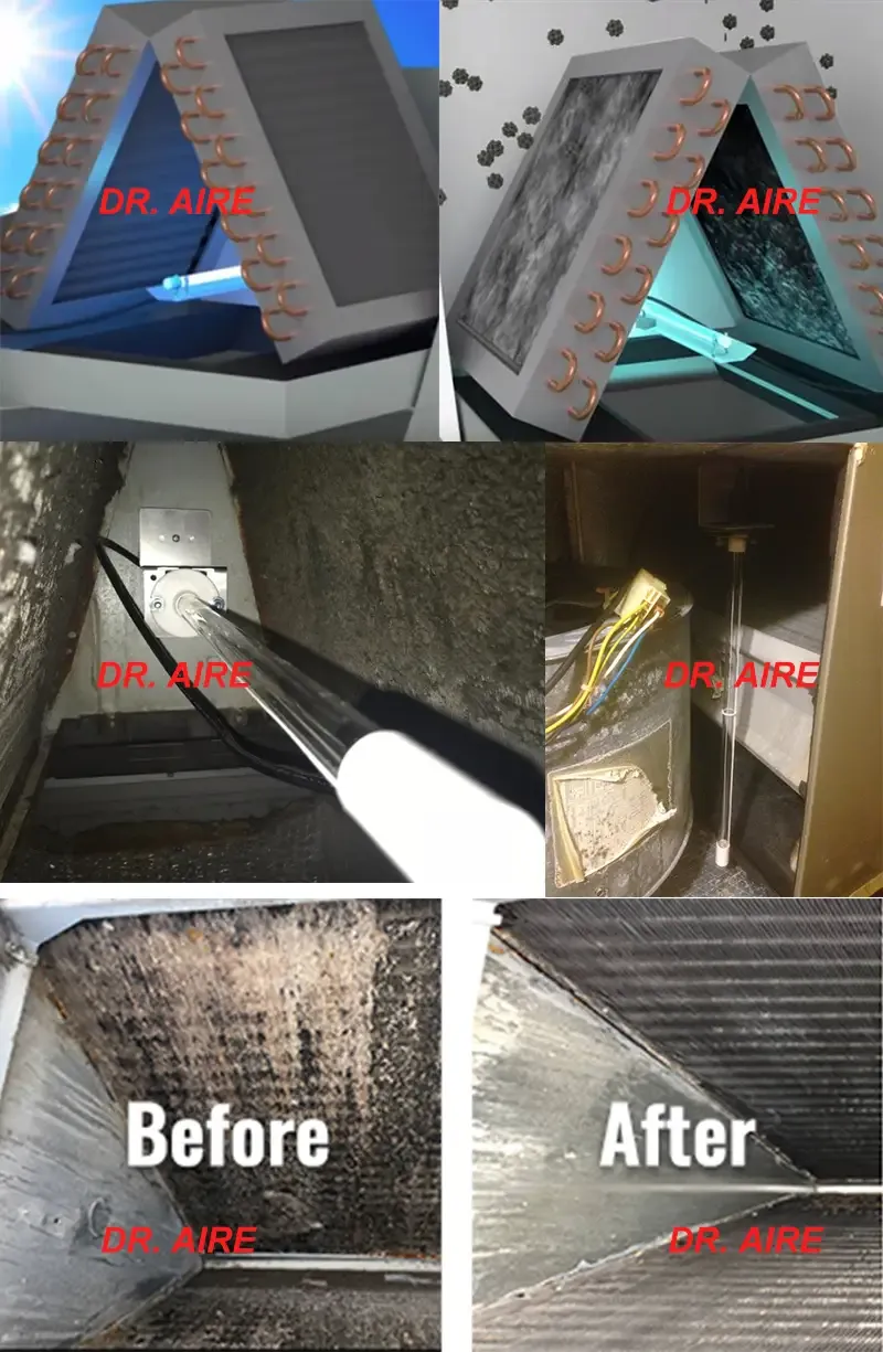 UV-C Germicidal Lamp UVGI For HVAC Coils Disinfection