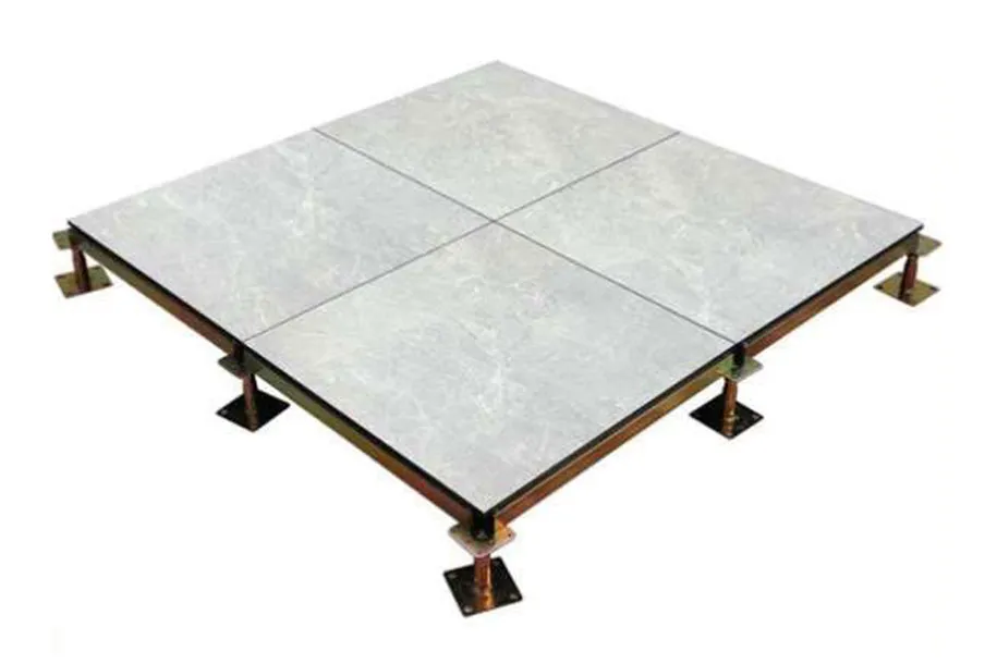 Direct-lay ceramic antistatic floor