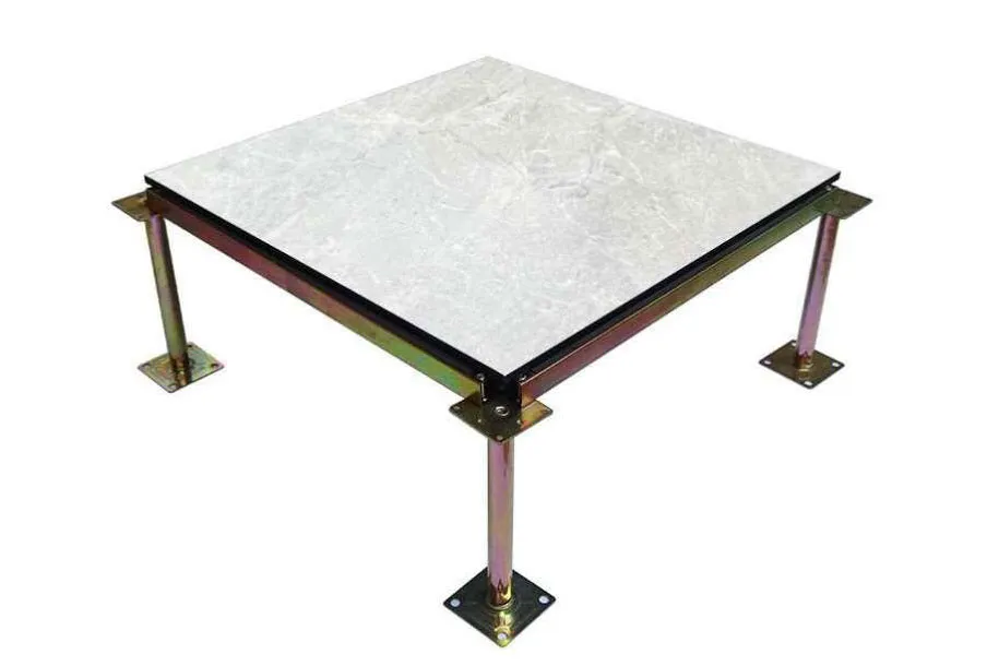 Direct-lay ceramic antistatic floor
